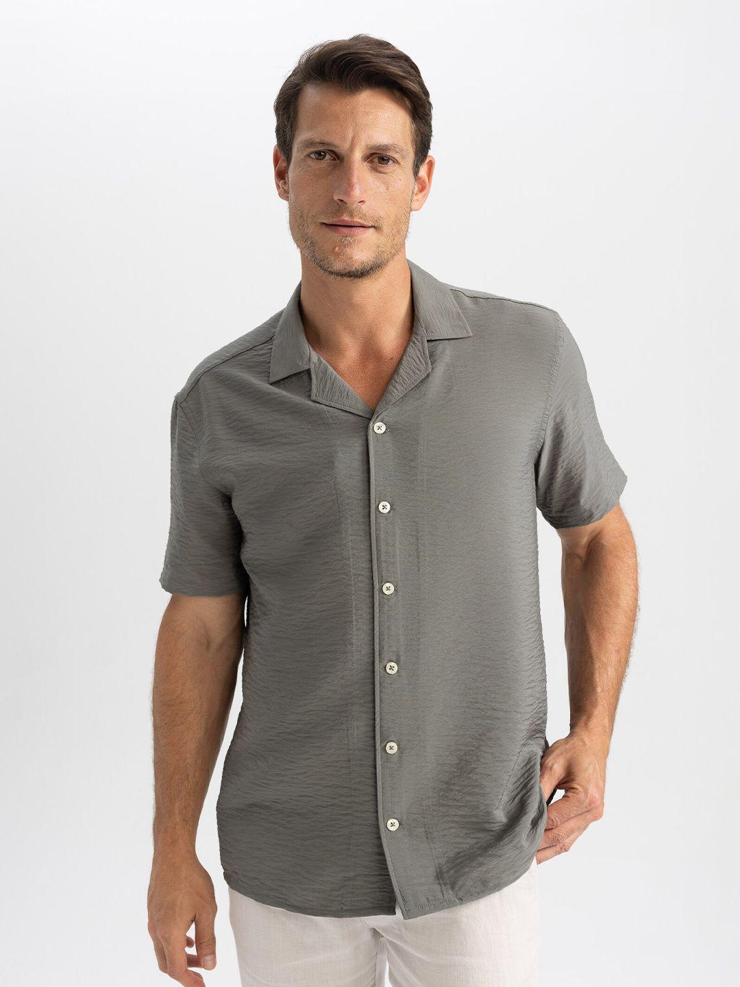 defacto lapel collar casual shirt