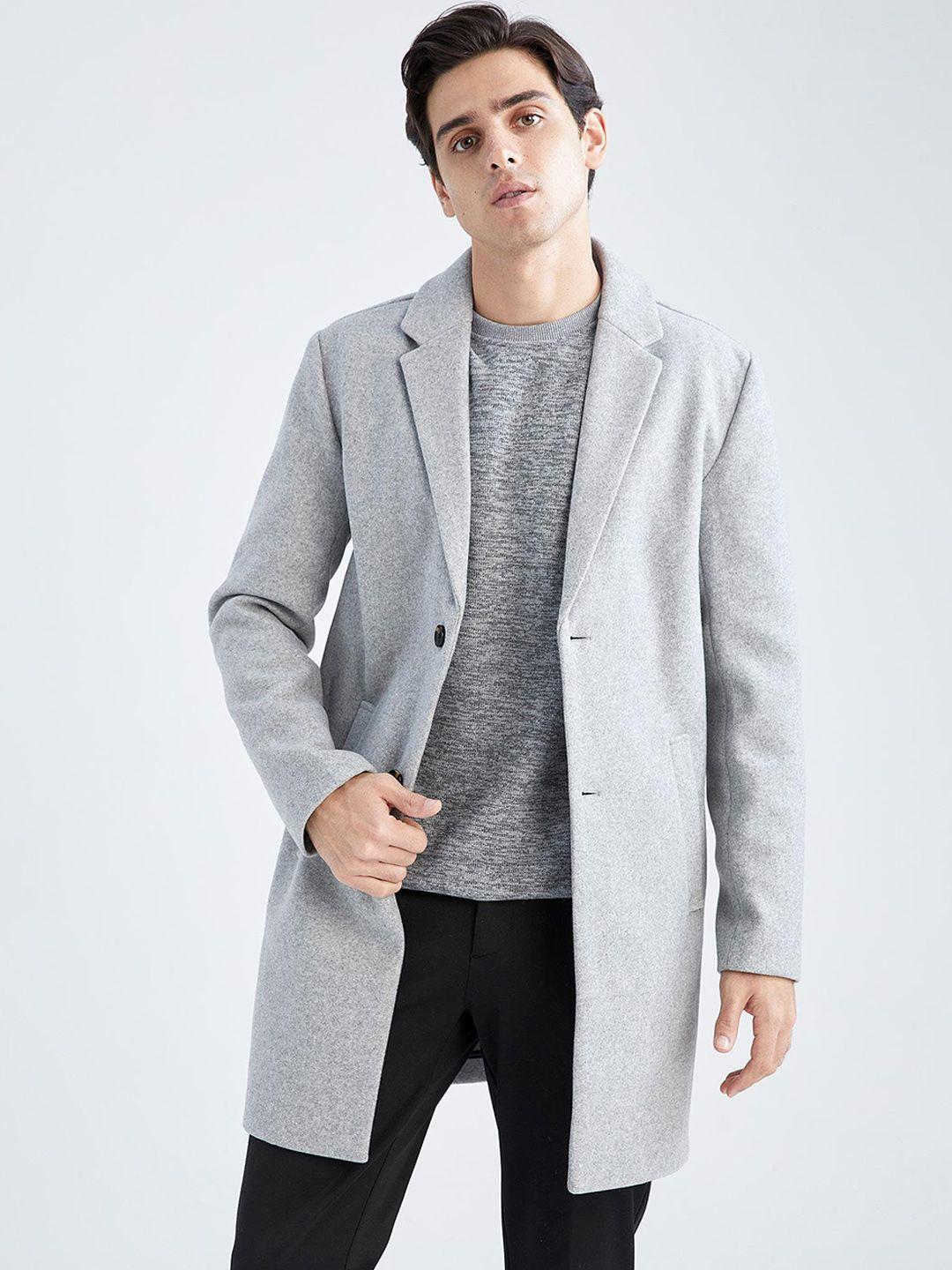 defacto lapel collar longline bomber jacket