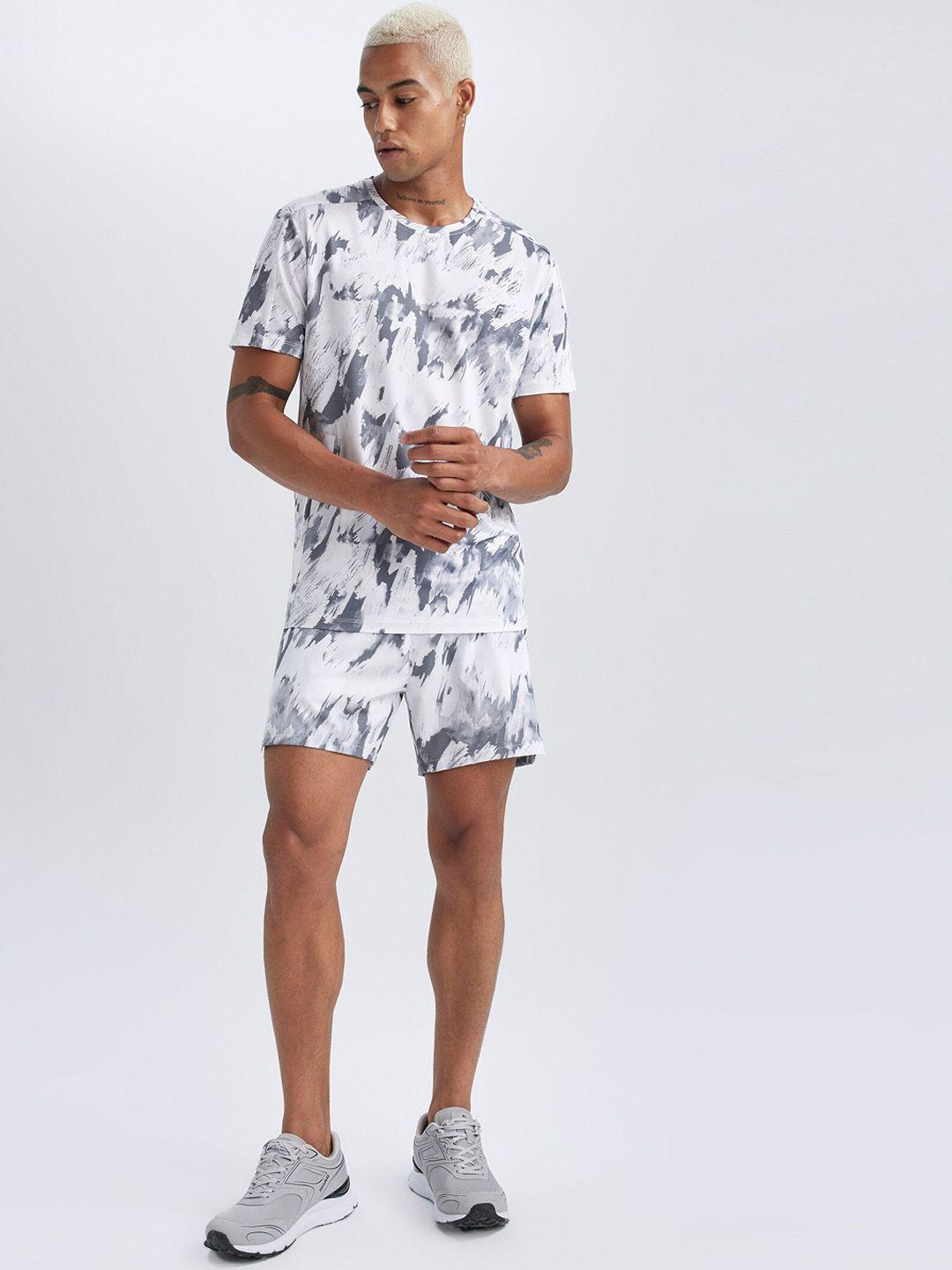 defacto men abstract printed sports shorts