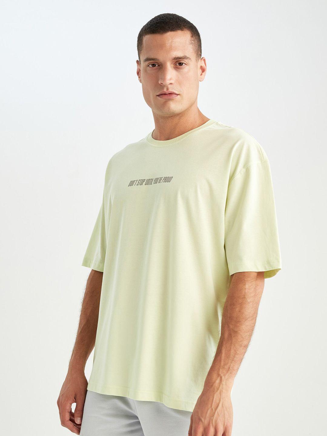 defacto men cotton extended sleeves t-shirt