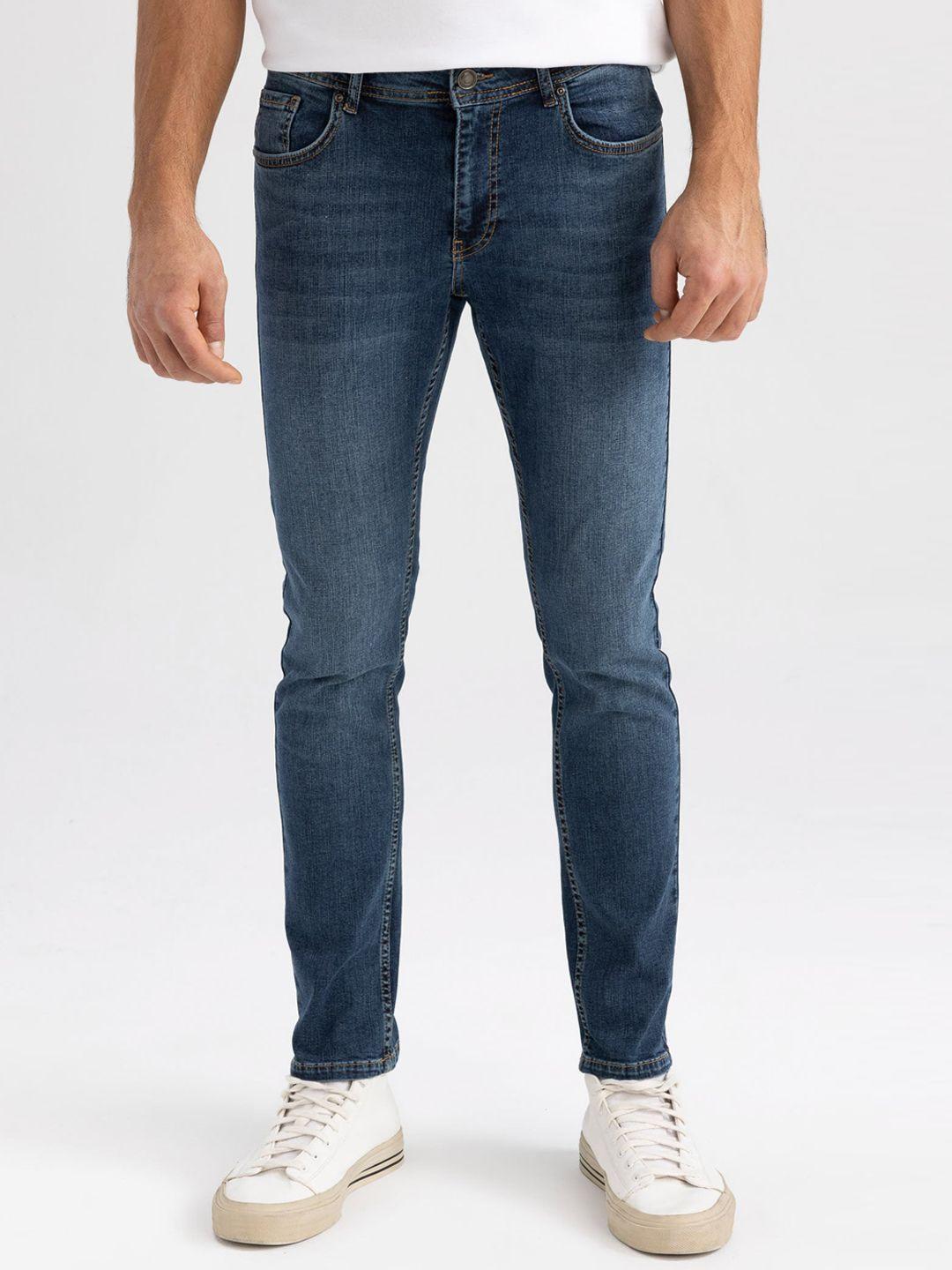 defacto men light fade mid-rise stretchable jeans