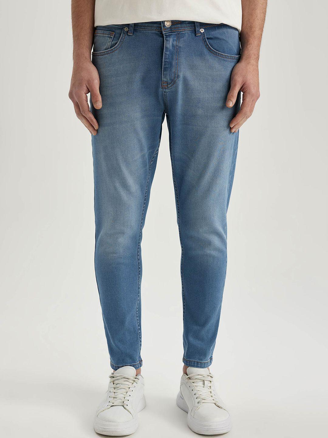 defacto men mid-rise light fade jeans