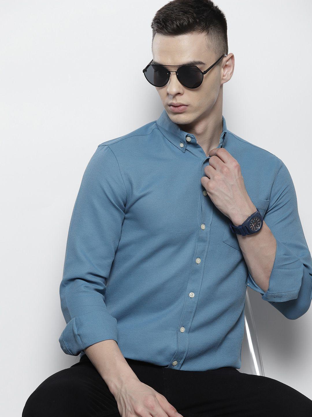 defacto men slim fit casual shirt