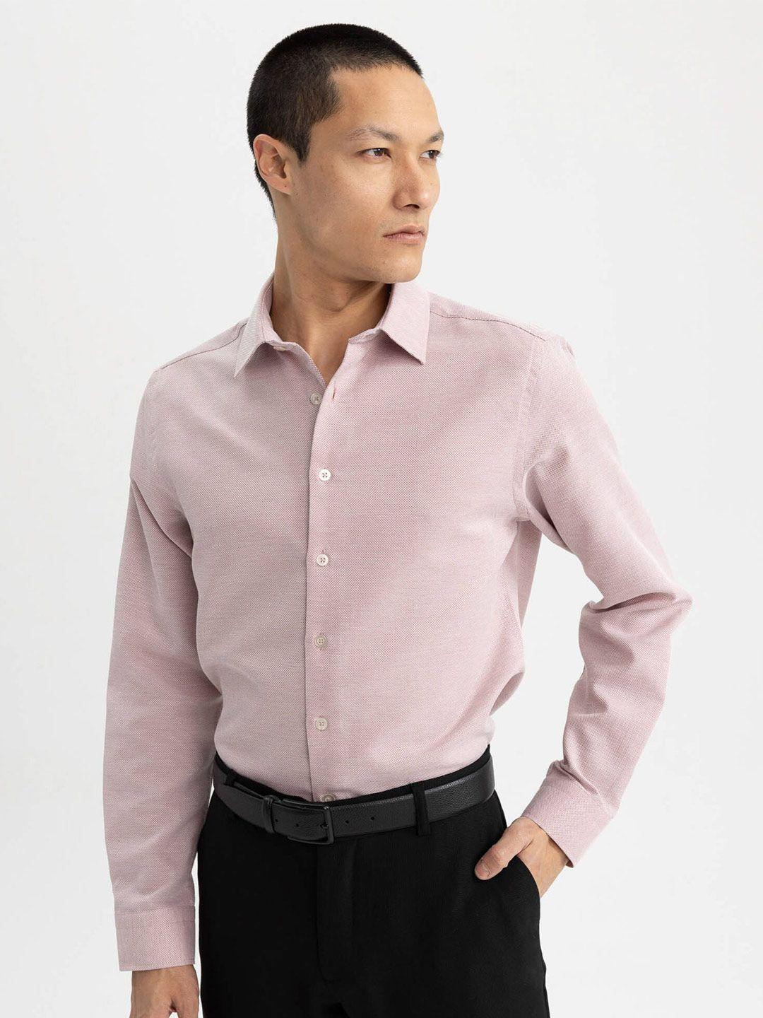 defacto men solid formal shirt