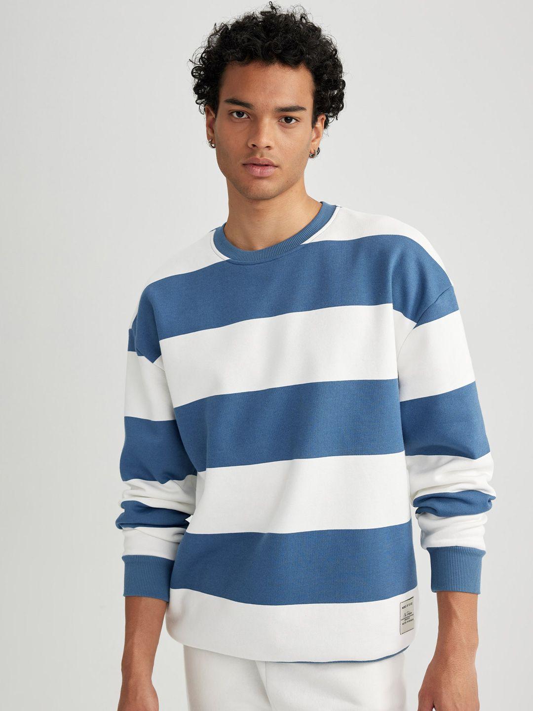 defacto men striped sweatshirt