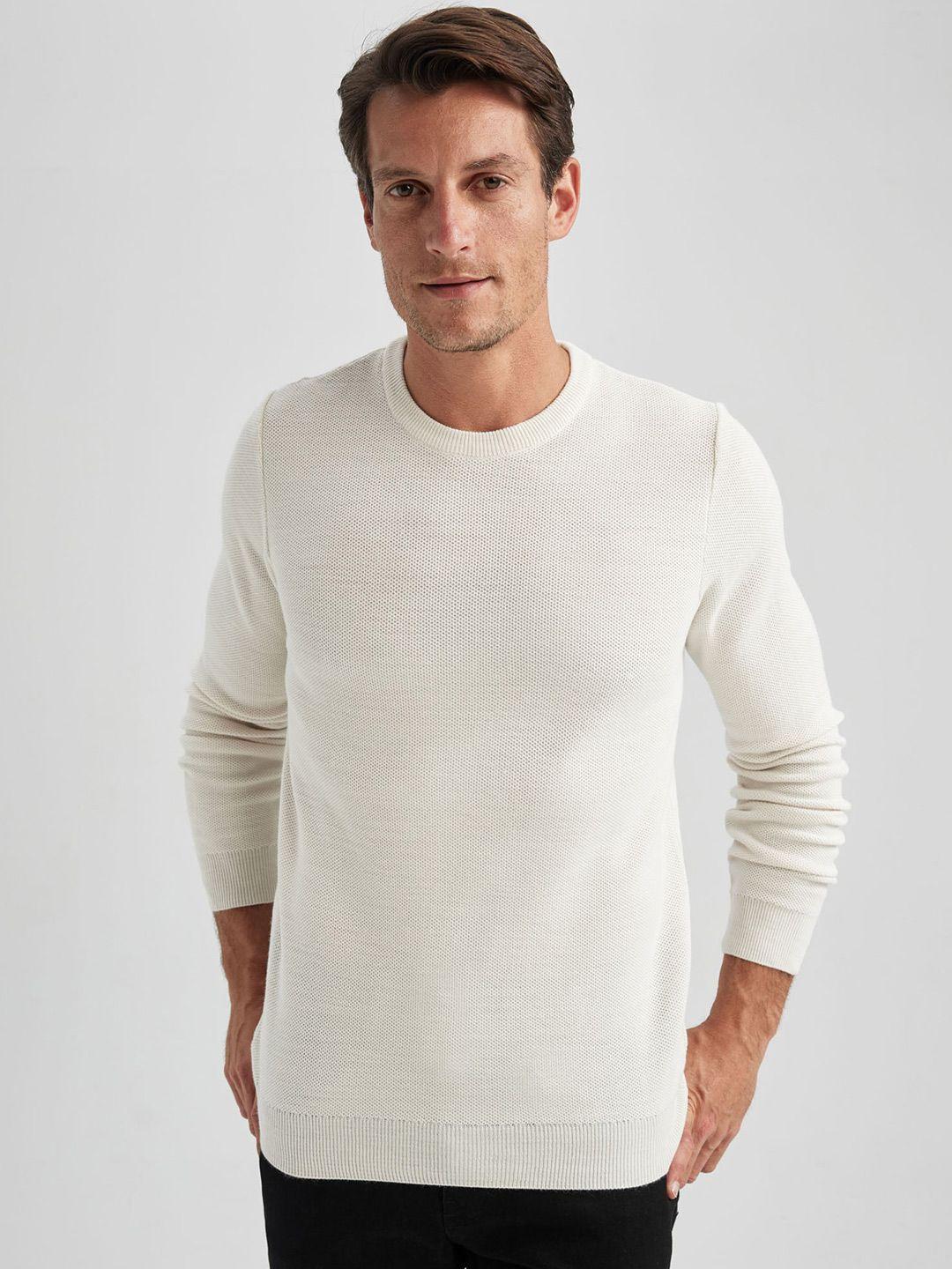 defacto men white pullover