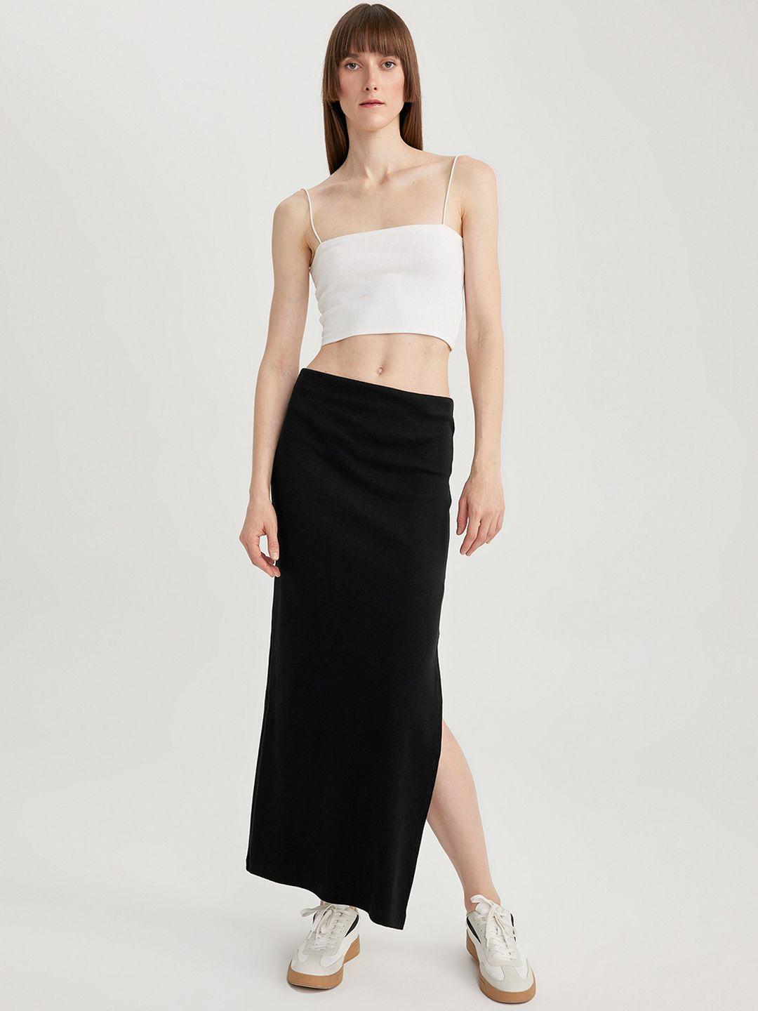 defacto mid rise maxi straight skirt