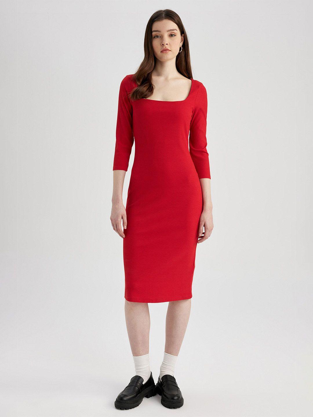 defacto midi sheath dress