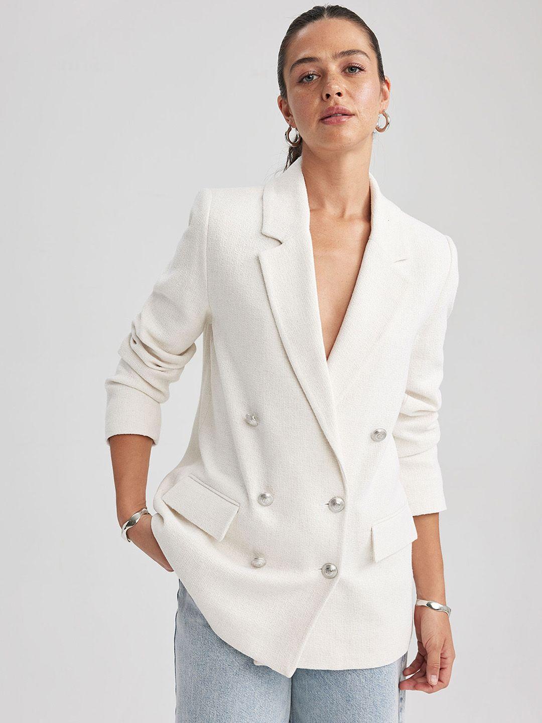 defacto notched lapel double-breasted blazer