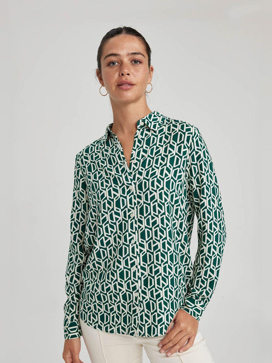 defacto opaque printed casual shirt