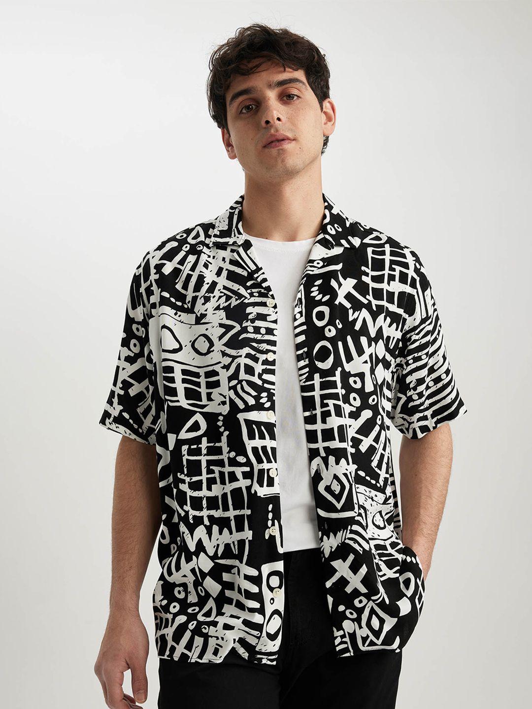 defacto printed opaque casual shirt