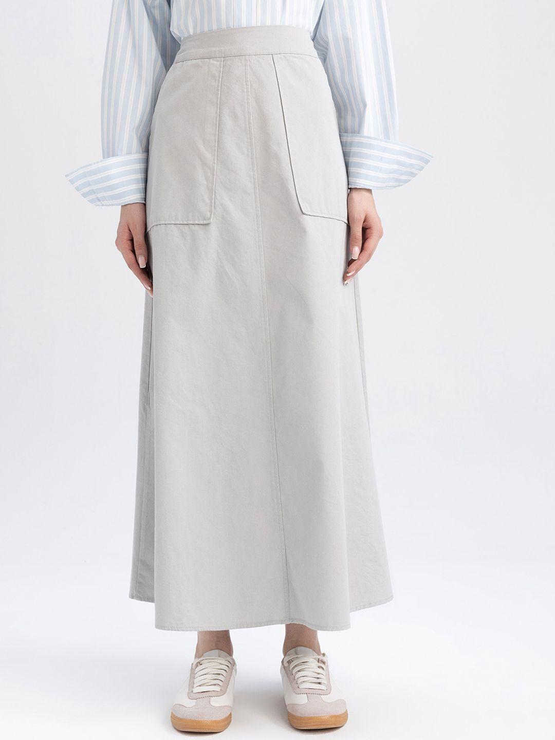 defacto pure cotton a-line maxi skirt