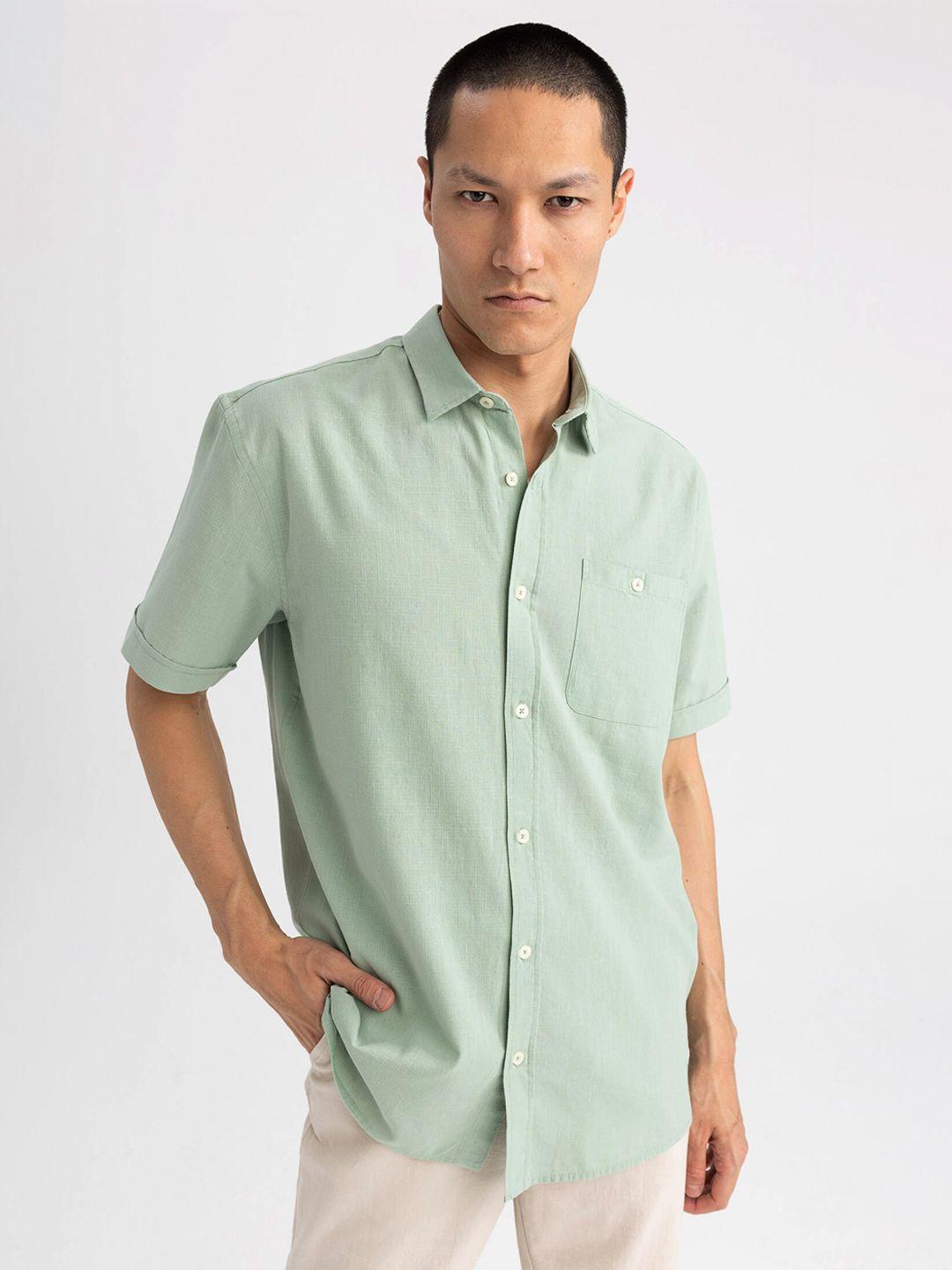 defacto regular fit pure cotton casual shirt