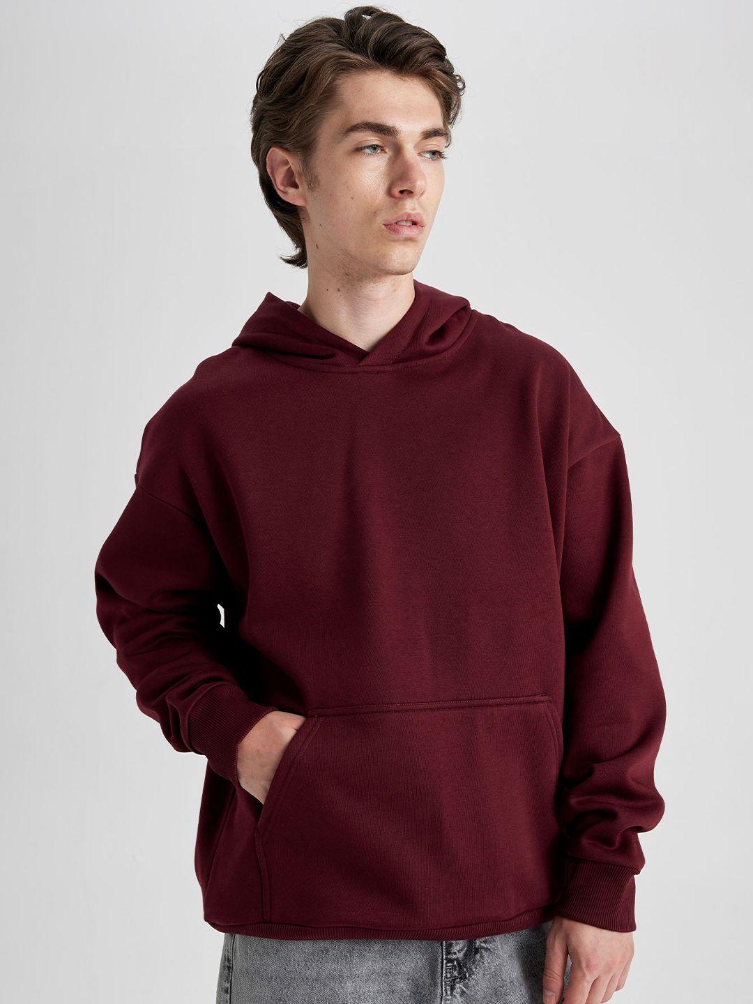 defacto ribbed hooded pullover sweater