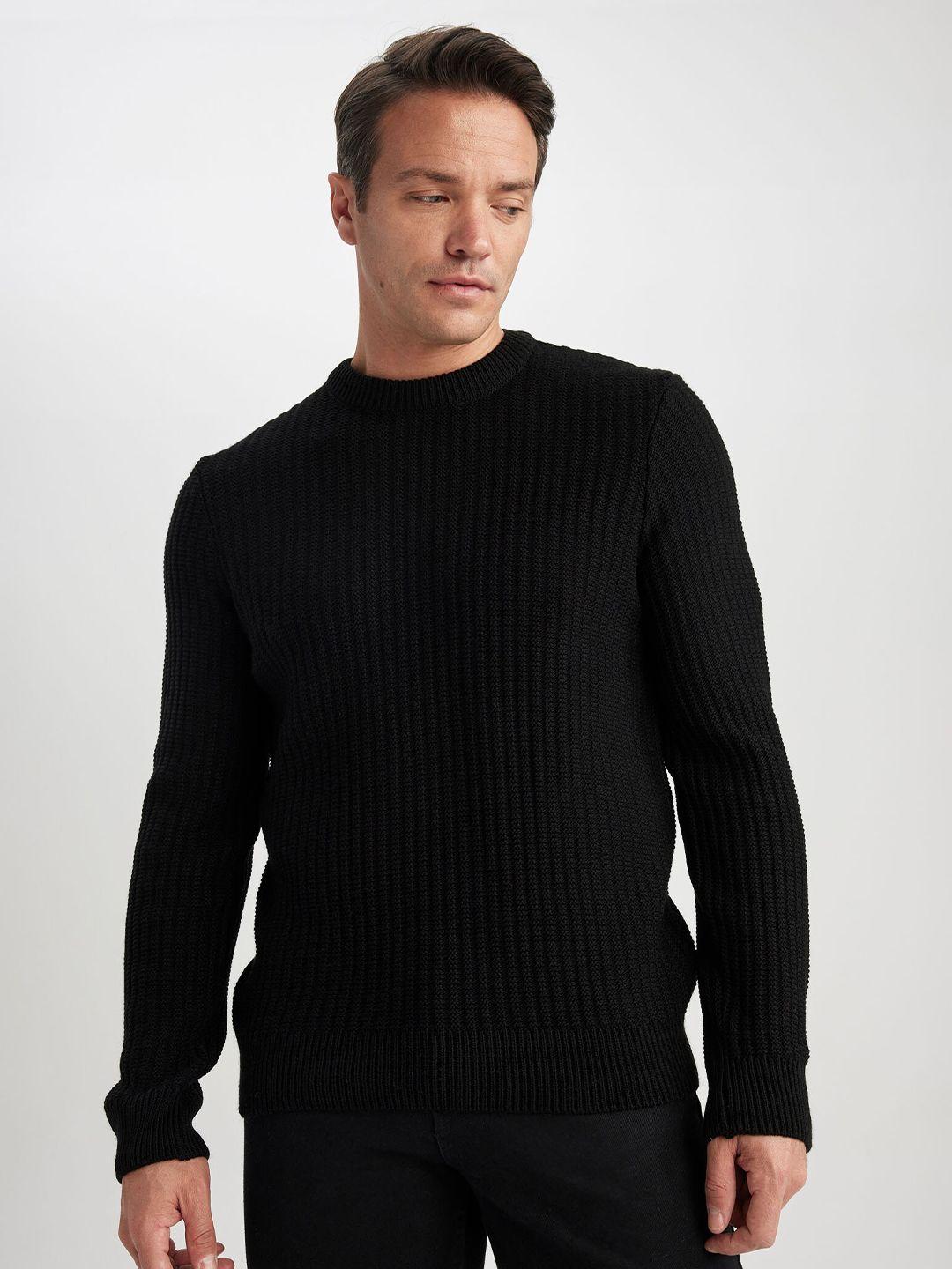 defacto ribbed knitted acrylic pullover