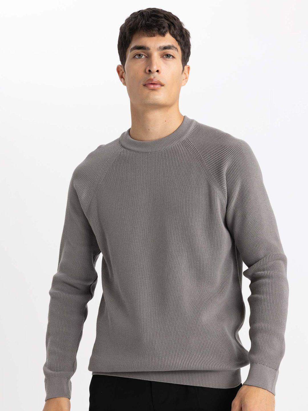 defacto ribbed pullover acrylic sweater