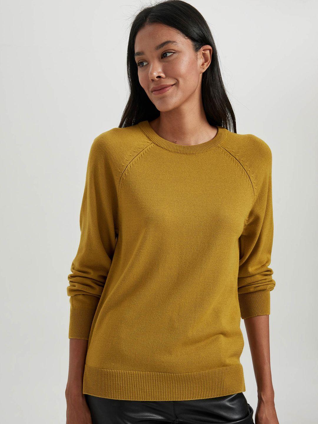 defacto round neck acrylic pullover sweaters
