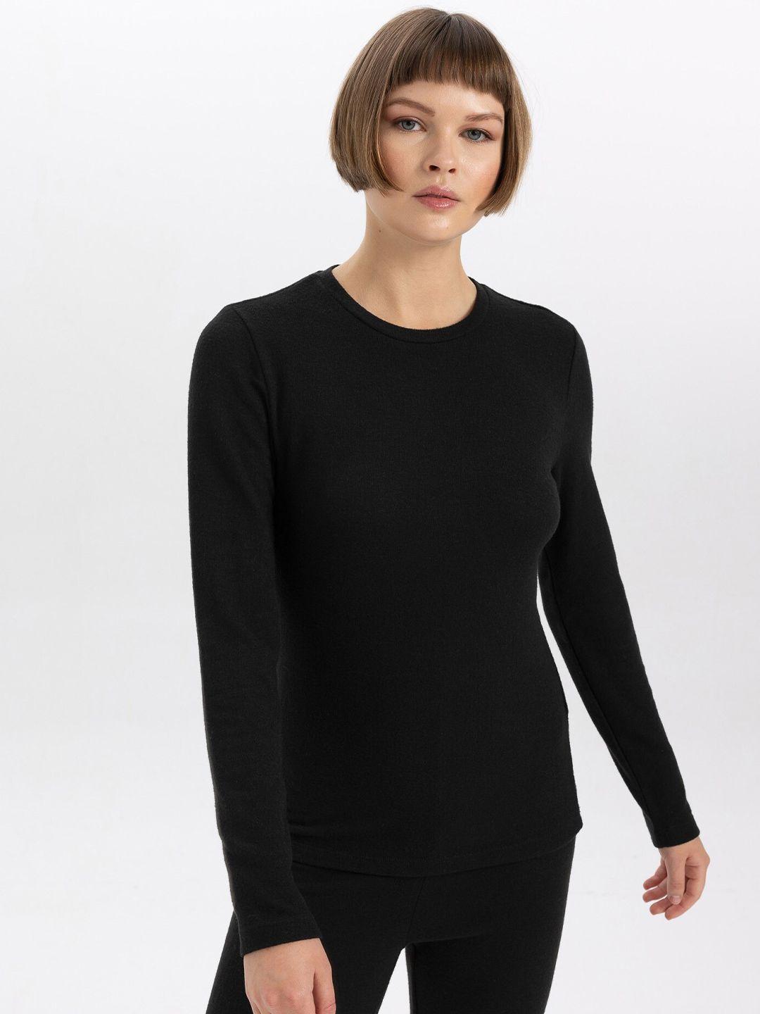 defacto round neck long sleeves thermal top
