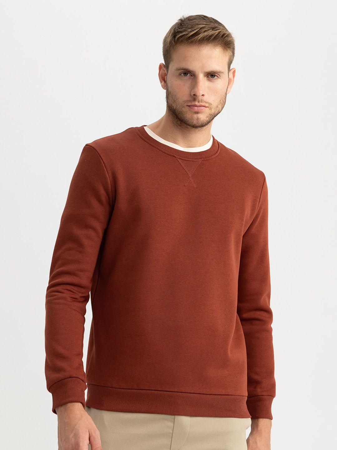 defacto round neck pullover sweatshirt