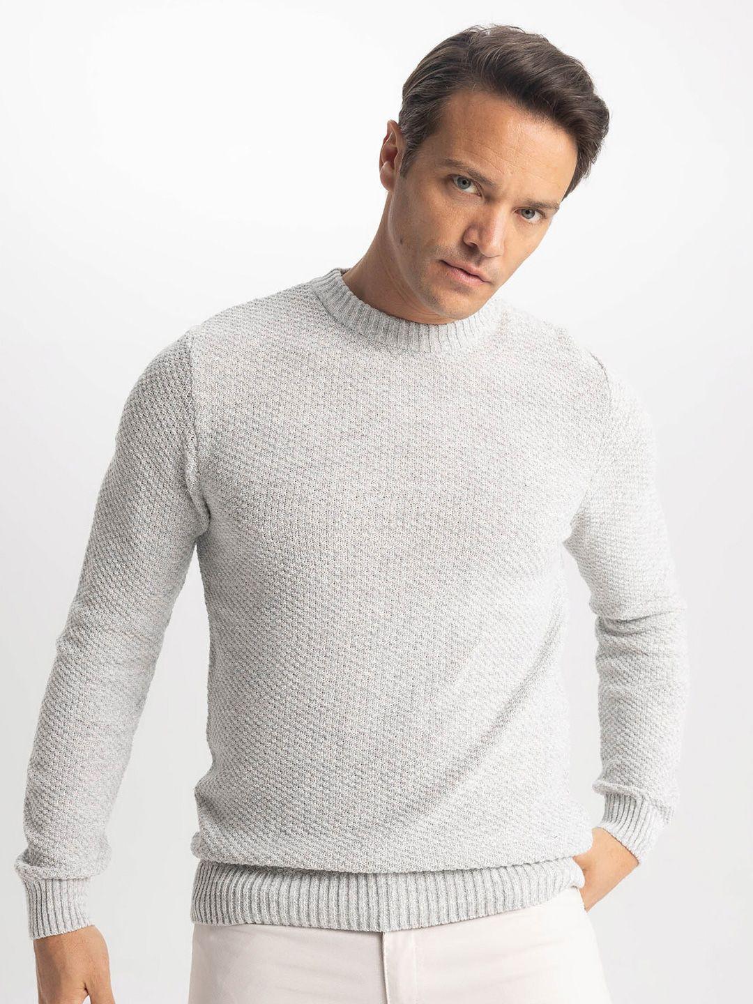 defacto round neck ribbed pullover