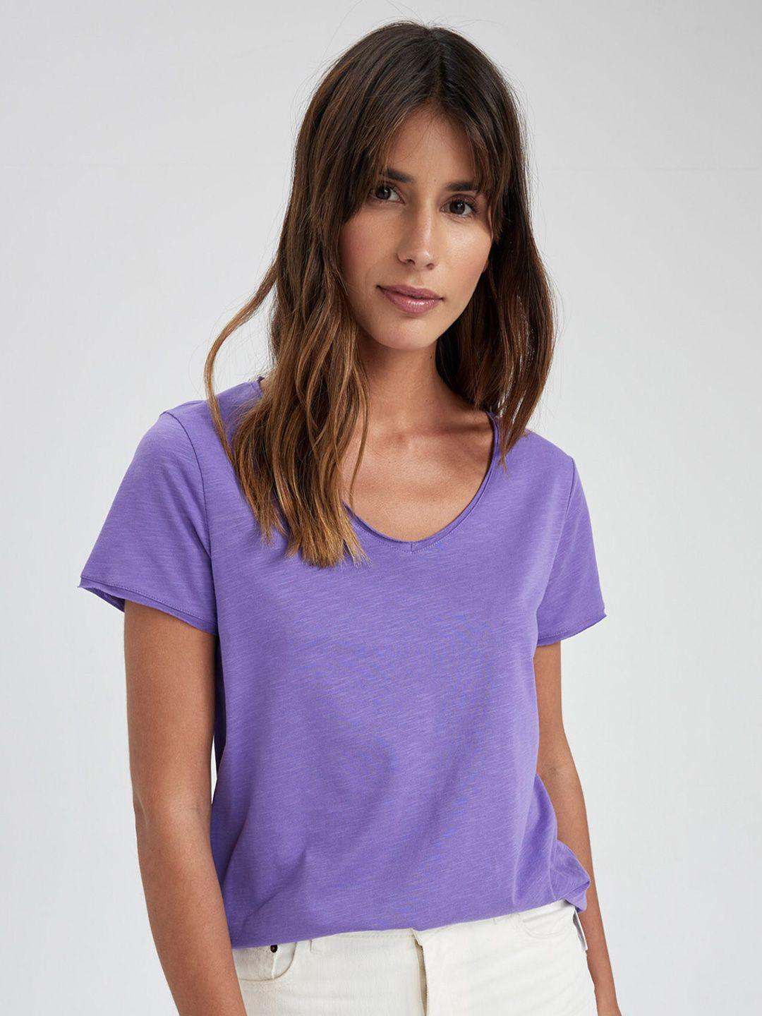 defacto scoop neck cotton t-shirt