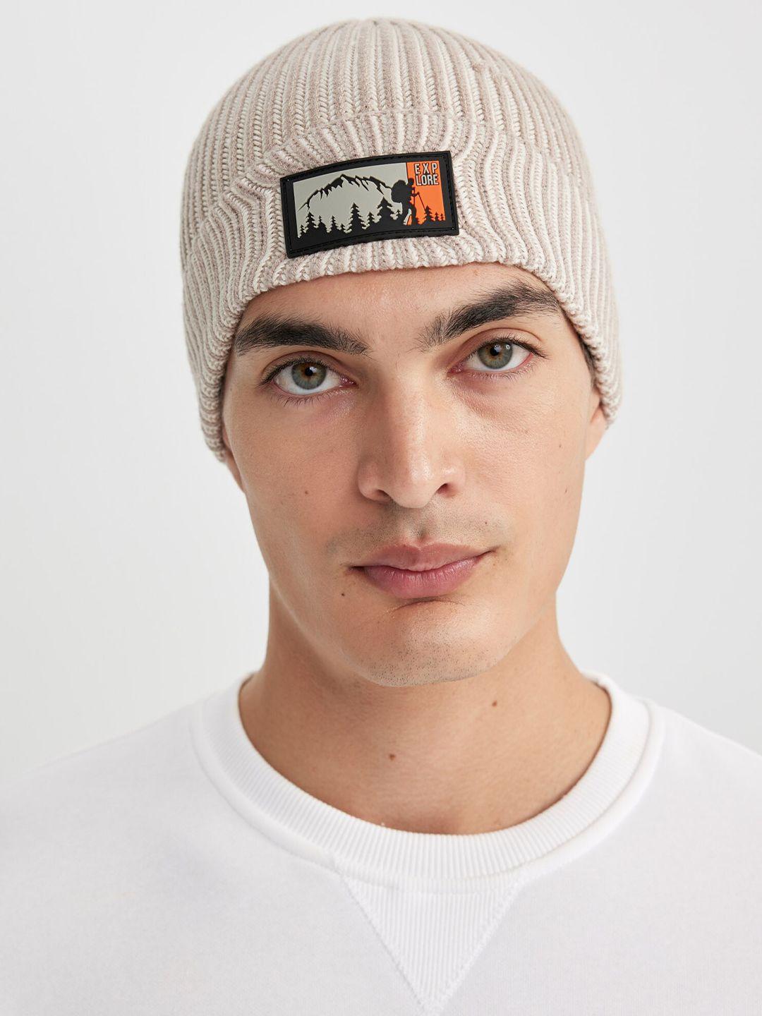 defacto self design applique beanie