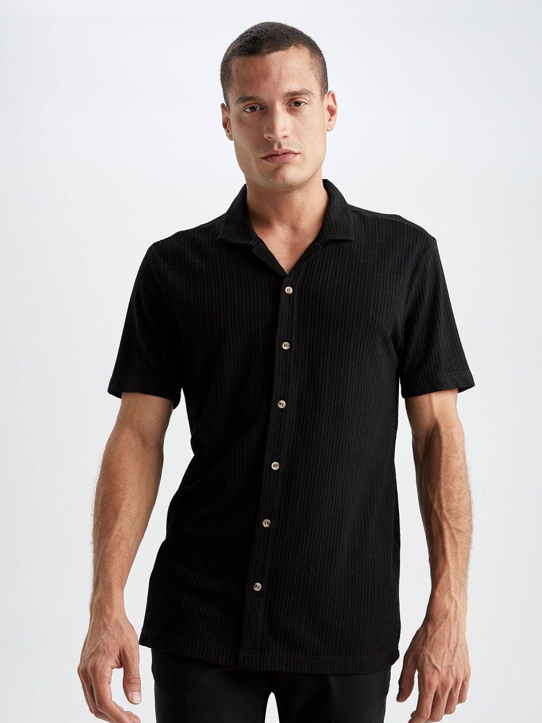 defacto self design stripes casual shirt