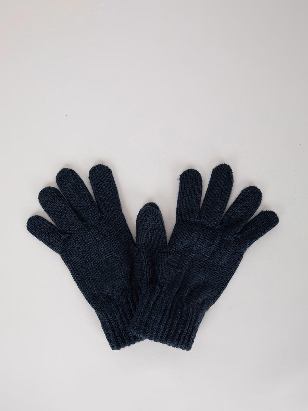 defacto set of 2 solid knitted gloves