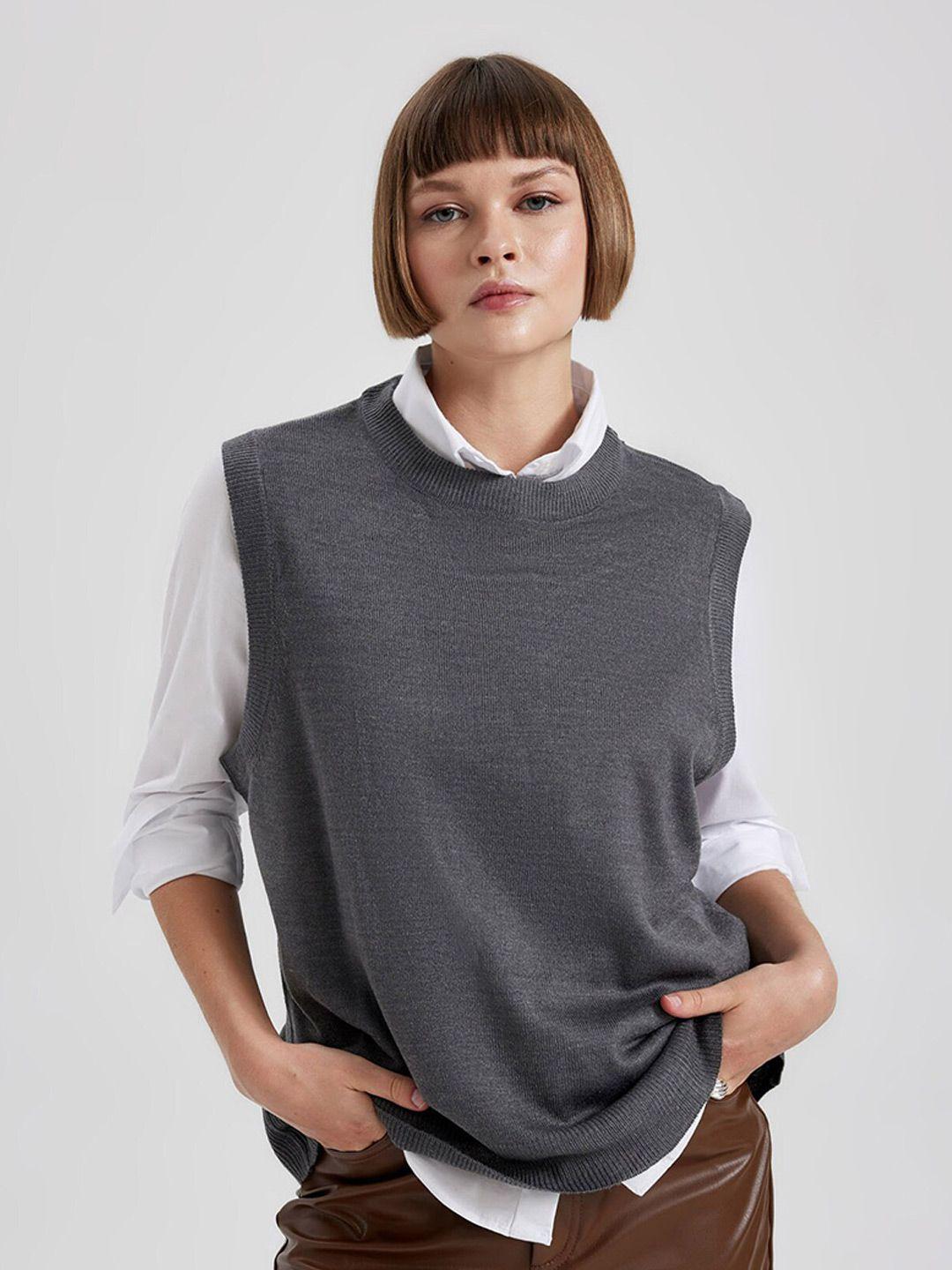 defacto sleeveless acrylic sweater vest