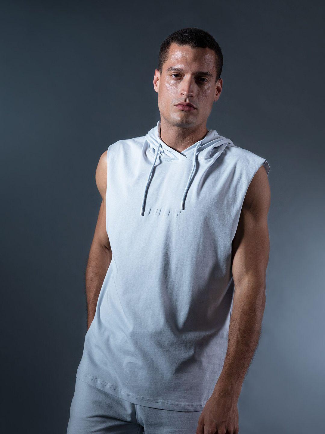 defacto sleeveless hooded pure cotton t-shirt