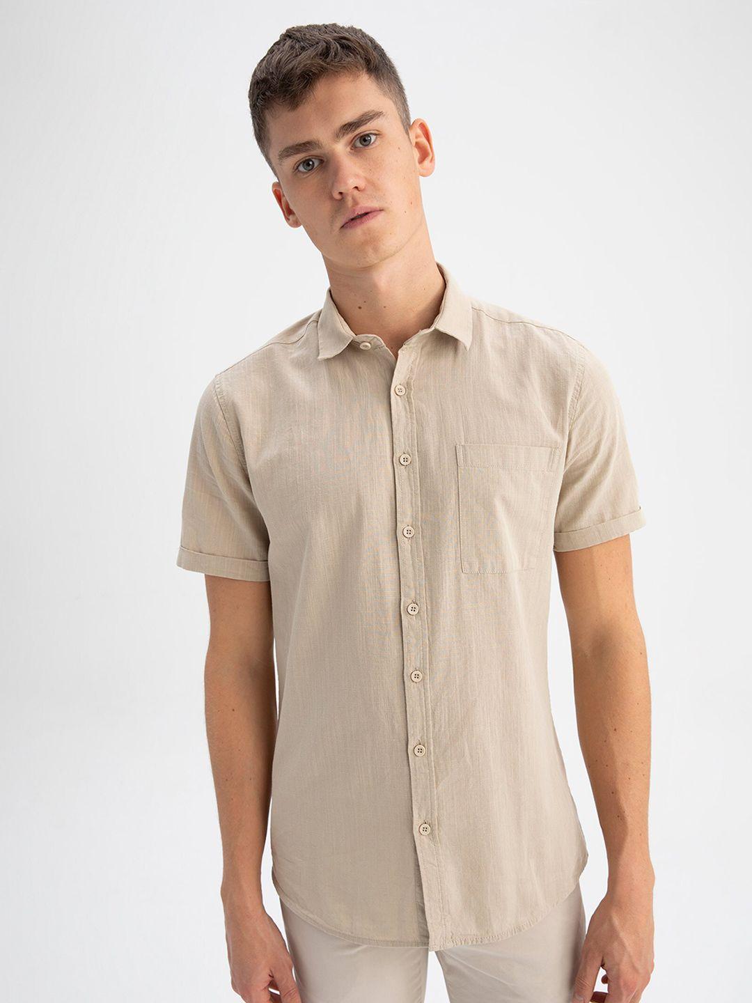 defacto spread collar cotton casual shirt