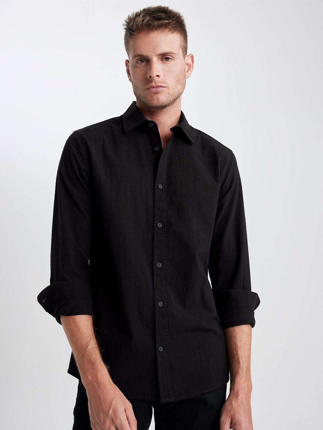 defacto spread collar opaque casual shirt