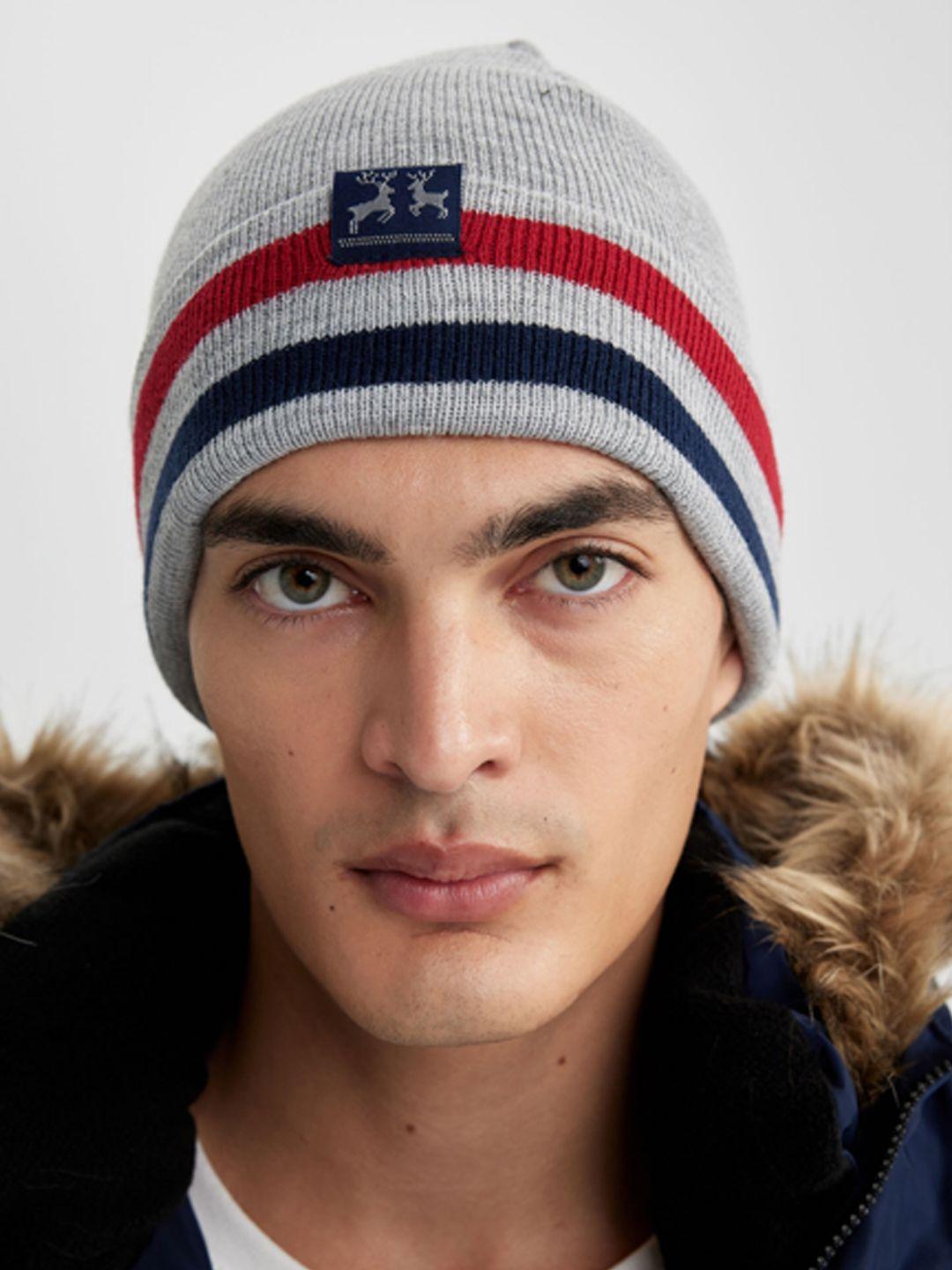 defacto striped beanie