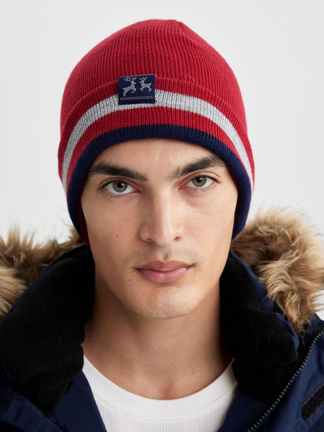 defacto striped beanie