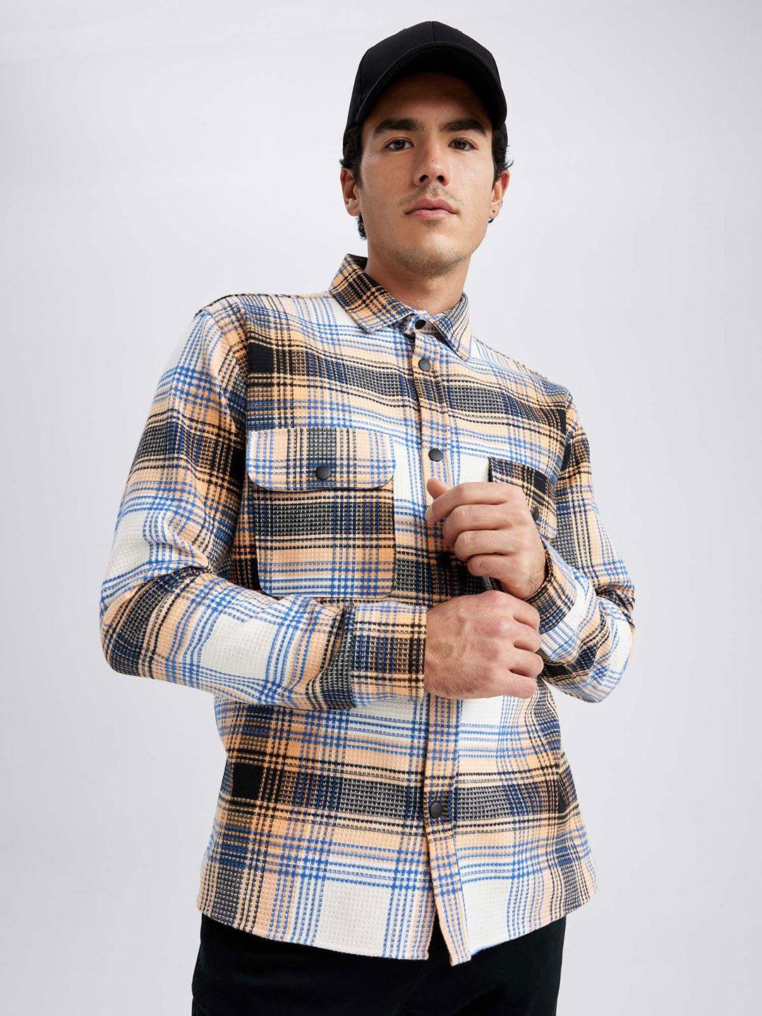 defacto tartan checked cotton casual shirt