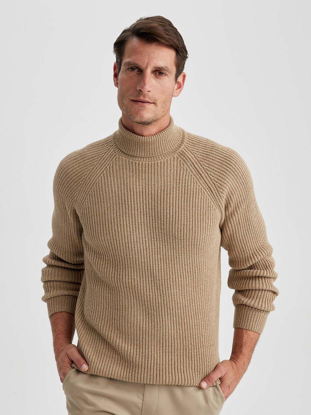 defacto turtle neck ribbed pullover