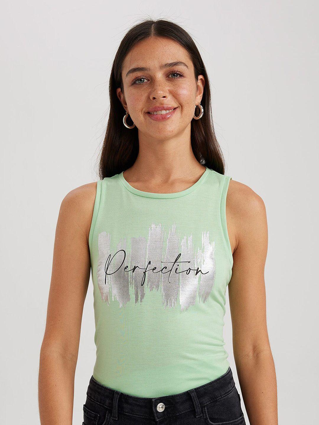 defacto typography printed regular top