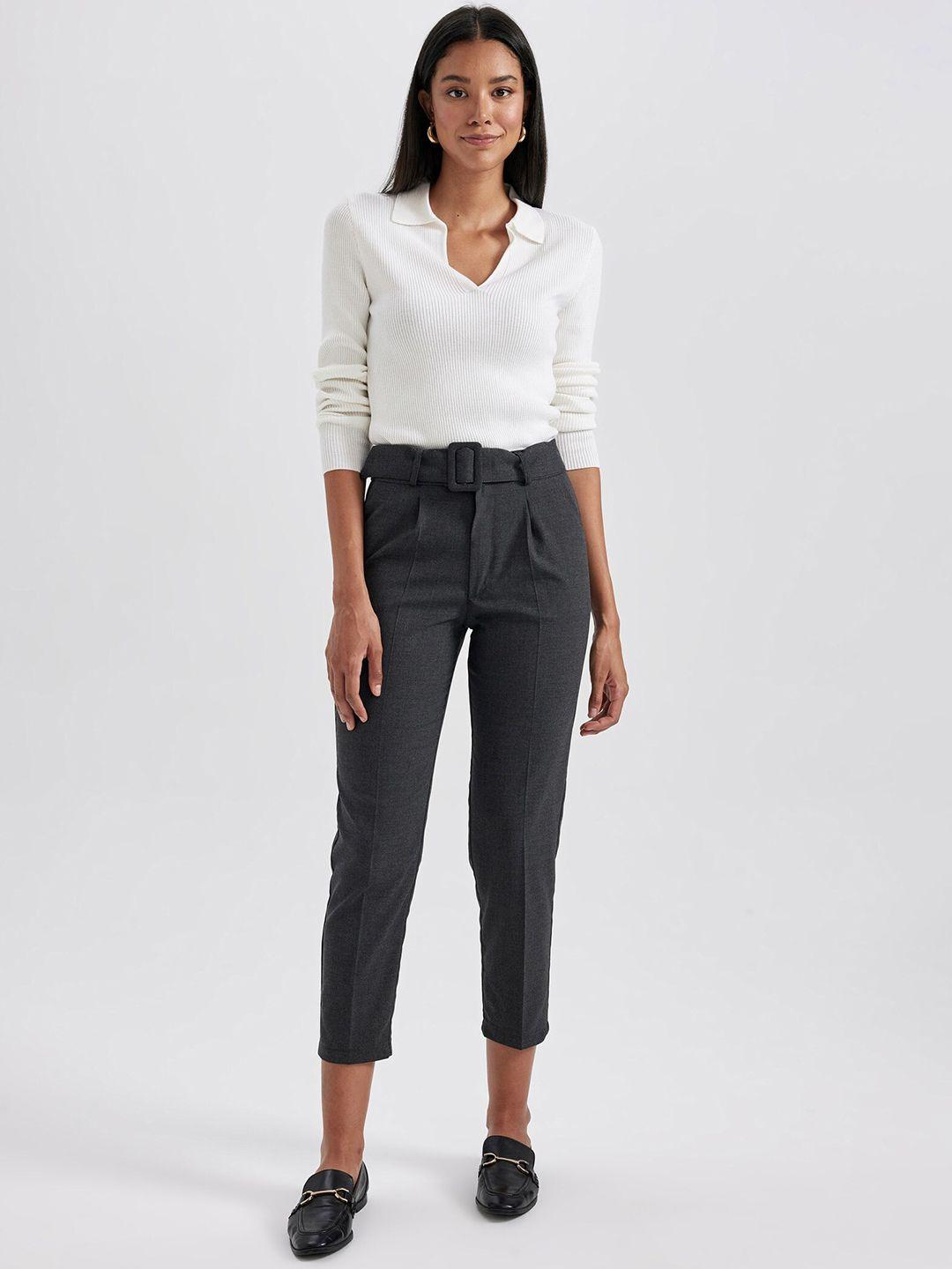 defacto women pleated high rise trousers