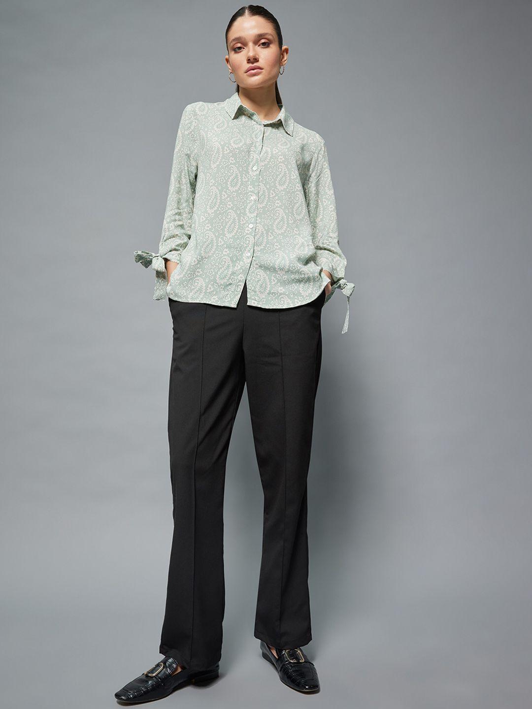 defacto women solid formal trousers