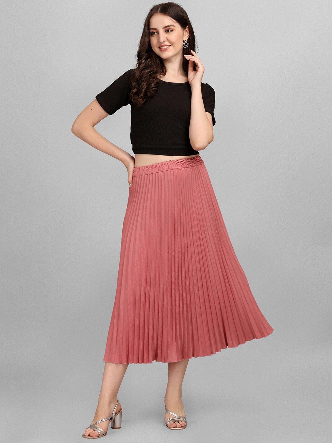 deklook dyed a-line midi skirt
