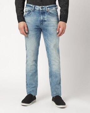 delaware heavily washed slim fit jeans