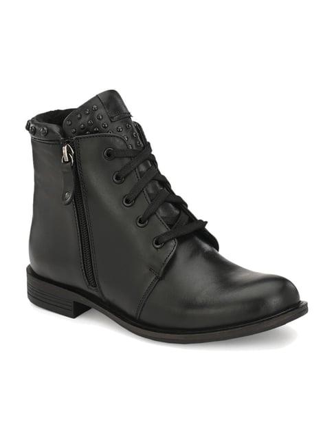 delize black derby boots