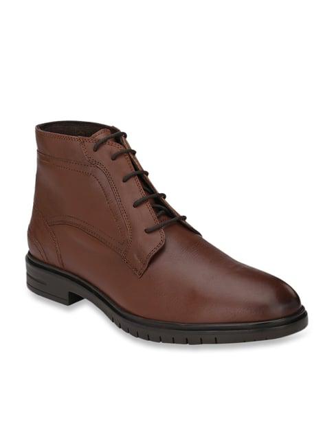 delize men's brown derby boots