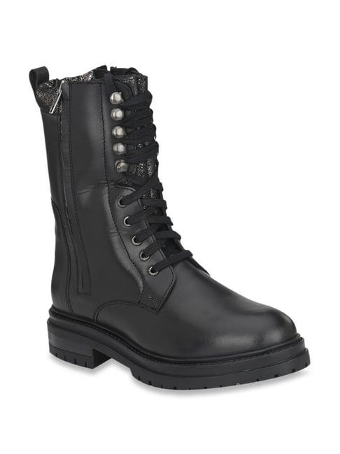 delize women's black derby boots