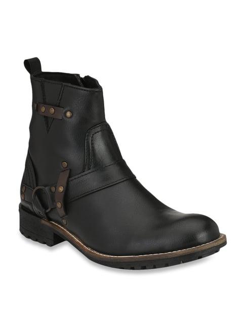 delize men's black casual boots