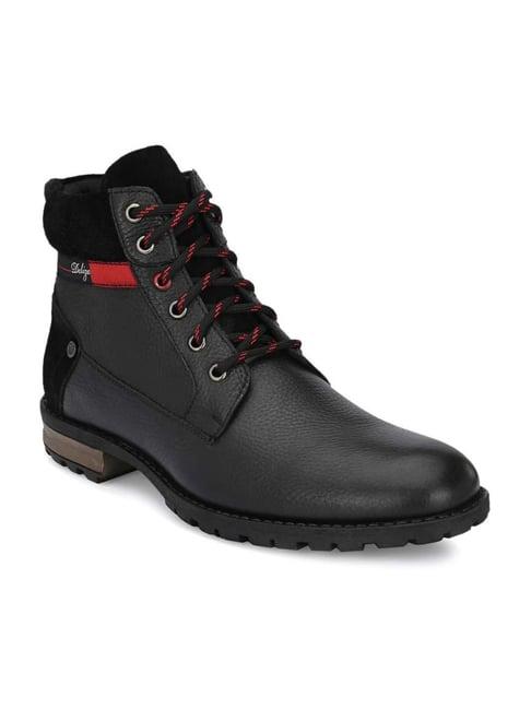 delize men's black casual boots