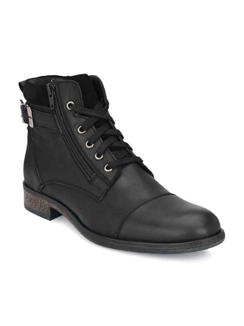 delize men's black casual boots