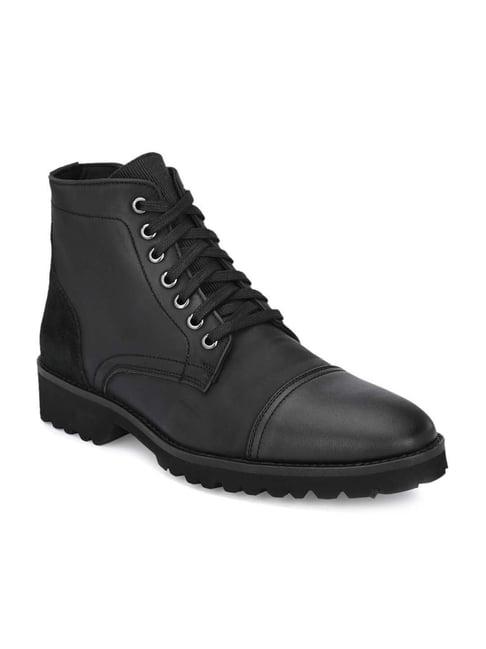 delize men's black casual boots