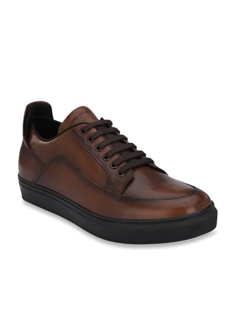 delize men's brown casual sneakers