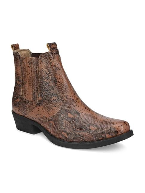 delize men's brown chelsea boots